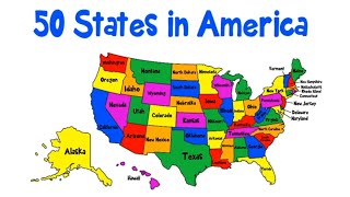 Fifty States Song Alphabetical Order Official Video Fifty States of America Map  Patriotic Song [upl. by Teriann]