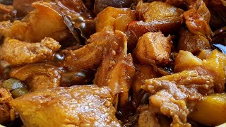 CHICKEN PORK ADOBO  ilonggo style  my Rice Cooker recipe [upl. by Sivatnod]