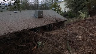 California Winter Storms Mudslide forces evacuation in Placer County [upl. by Saffren]