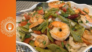 Ensalada de Nopales con Camarones  Deliciosa y Nutritiva [upl. by Hanley678]