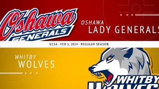 U13A  Oshawa Lady Generals vs Whitby Wolves [upl. by Giguere3]