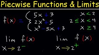 Piecewise Functions  Limits and Continuity  Calculus [upl. by Namyaw]