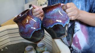 CONE 6 KILN OPENING VIDEO  19  PLANTERS VASES MUGS AND PLATTERS [upl. by Aihsa]