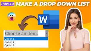 How To Make A Drop Down List In Word Full Guide [upl. by Airtina688]