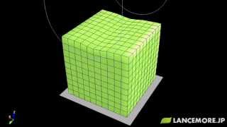 LSDYNA Sample Model No338 Compression Test of Soft Foam Block [upl. by Florencia389]