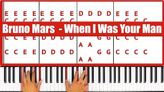 When I Was Your Man Piano  How to Play Bruno Mars When I Was Your Man Piano Tutorial [upl. by Sutherland]