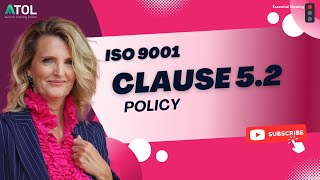 ISO 9001 Clause 52 Policy  Auditor Training Online [upl. by Aeneus]