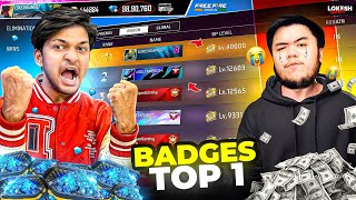 RIP Dyland Pros 😂 Global Top 1 55000 Badges Lokesh Gamer Free Fire Max [upl. by Debo]