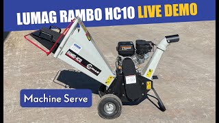 Lumag RAMBO HC10 Wood Chipper Live Demo [upl. by Adriena543]