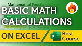 Basic Math Calculations  Excel [upl. by Ellard541]