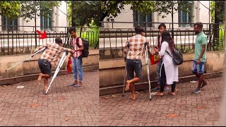 Apahij Ko Kiya Public Main Paresan  Harassing Handicapped in Public  Social Experiment [upl. by Alat]