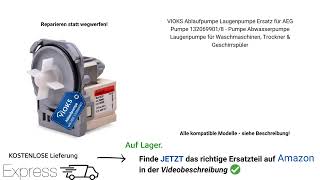 Ablaufpumpe wechseln AEG 132069901 Pumpe Waschmaschine Pumpe Trockner Pumpe Geschirrspüler wechseln [upl. by Andriana]