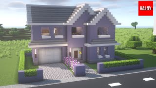 Suburban house in Minecraft  Tutorial [upl. by Yewed644]