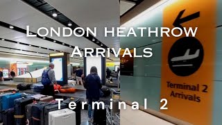 Heathrow Airport Terminal 2 Arrivals Airside amp Landside  February 2024 [upl. by Notsej]