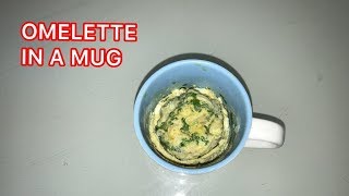 Mug Omelette In 2 Minutes  Microwave Omelette In a Mug [upl. by Akiemehs]