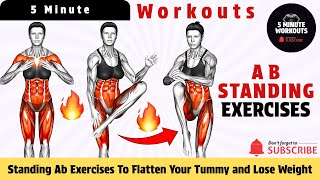 10 Simple Exercise to Lose Stomach Fat Fast Get A Flat Belly By 5 Minute Workouts [upl. by Connell]