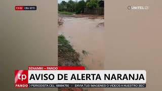 SENAMHI EMÍTE AVISO DE ALERTA NARANJA EN PANDO [upl. by Gratia]