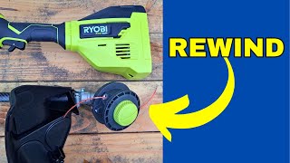 Easiest Way to Rewind Weed Eater String [upl. by Zuckerman]