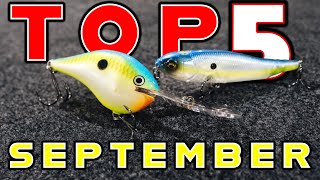 Top 5 Baits For September Bass Fishing [upl. by Nytsirc]