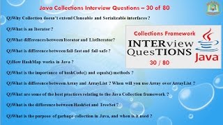 Java Collections Interview Questions – 30 out of 80 [upl. by Deland]