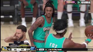 🦊57pts 49rebs amp Ja 24pts 20ast Vs Warriors  Nba 2k25 MyCareer Hall Of Fame  jamorant nba2k25 [upl. by Slaby]