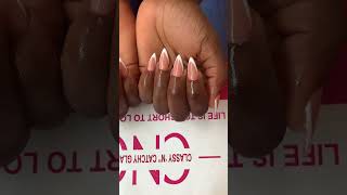 My almond french tip nails very cutesy very demure 🥰💕🥰almondnails almondfrenchtips nailday [upl. by Hahnke92]