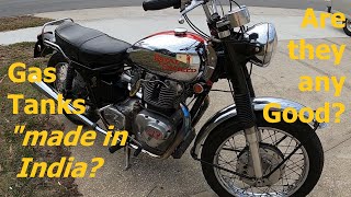 ARE THEY ANY GOOD  REPLACEMENT FUEL TANK FROM INDIA FOR BRITISH MOTORCYLES [upl. by Aikemahs523]