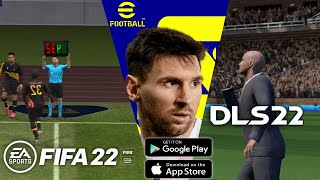 NUEVOS JUEGOS DE FÚTBOL PARA TELÉFONOS OFICIAL DLS 2022 eFOOTBALL FIFA MOBILE 22 y MAS [upl. by Schwejda919]