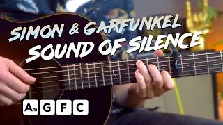 Sound of Silence Guitar Tutorial  Simon and Garfunkel Fingerstyle Guitar Lesson [upl. by Nosde]