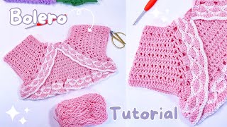 ✨Bolero niña tejido a crochet varias tallas tutorial completo🧶👍🏽 [upl. by Daffy]