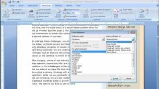 Creating Cross References in Word [upl. by Devitt]