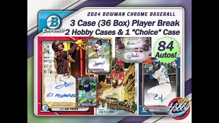 2024 BOWMAN CHROME 3 Case 36 Box Player Break1 eBay 111124 [upl. by Anoiek633]