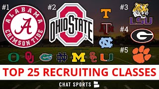 College Football Signing Day Top 25 Recruiting Classes For 2021 [upl. by Esimehc]