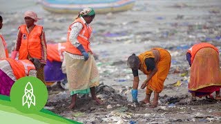 The Man Clearing 9000 Tons of Trash From Mumbai’s Beaches [upl. by Emse709]