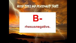 Blood Type B Negative Personality Traits [upl. by Hamann820]