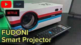 Fudoni S1 Smart Projector  Netflix Dolby Licensed  Review  Youtube  Prime Video  Gaming [upl. by Dlanger851]