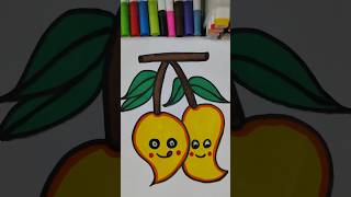 Mango drawing for kids mango drawing easy drawing shorts fruit [upl. by Boniface974]