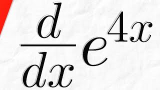 Derivative of e4x Chain Rule  Calculus 1 Exercises [upl. by Eberhart]