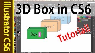 3d box illustrator CS6  Nice for flowcharts  graphics Tutorial [upl. by Blondell]