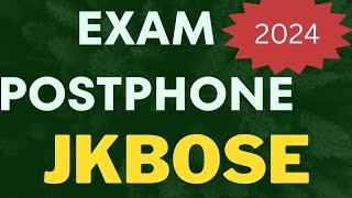 Exam postpone class 8th jkscert 2024 jkbose [upl. by Etrem]