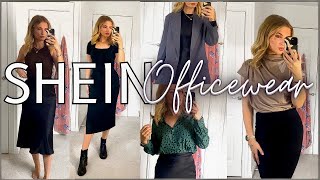 HUGE SHEIN WORKWEAR CLOTHES HAUL  work and office outfit inspiration autumn 2023 [upl. by Stouffer]