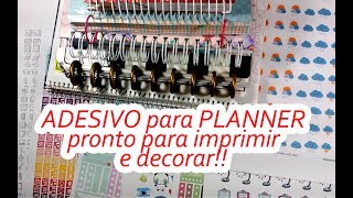 Dicas de Organização 2018 Planner agenda e ADESIVO GRÁTIS para imprimir  Scrapbook by Tamy [upl. by Aikemal500]