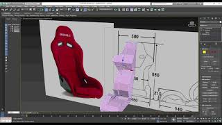 3dsmax beginners Subdivisionally modelling a Car Seat [upl. by Forsyth]