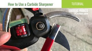 How to Sharpen Bypass Pruner Blades With a Carbide Tool  The Gardening Products Review [upl. by Gaudet]