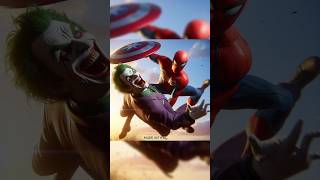 Spider Man Fighting With Shield VS Jokermarvel trending shorts spiderman joker captainamerica [upl. by Taylor786]