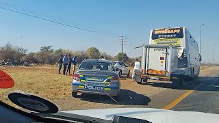 Intercape bus broken down next to N14 near Kuruman in South Africa [upl. by Arekat]