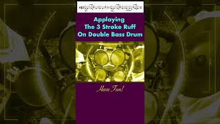 quot3 Stroke Ruff On Double Bass Drumquotshorts drums [upl. by Yatnahs]