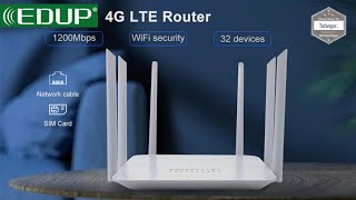 EDUP  Routeur wifi amp 4G LTE 1200  5GHz amp 24 Mbps  Carte SIM  Rj45  YENC2G  Unboxing [upl. by Bopp]