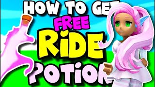 how to get a free ride potion in adopt me roblox without robux 100 free and working [upl. by Aicilana]