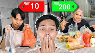 BORONG SEMUA MAKANAN BAZAR RAMADHAN MURAH VS MAHAL [upl. by Rem]